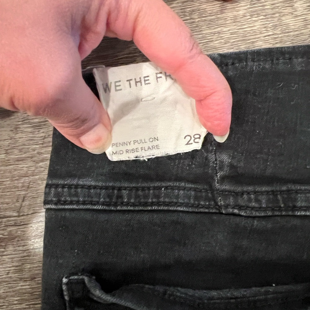 We The Free Penny Pull On Mid Rise Flare Charcoal - Picture 5 of 5